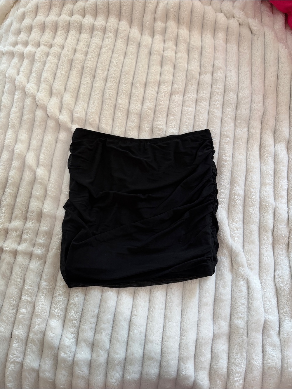 SHEIN Black Ruched Side Mini Skirt